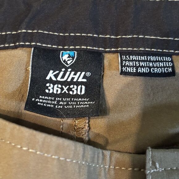 Kuhl Pants Mens 36x30 Brown Khaki Konfidant Air Gusseted Vented 9-Pocket Hiking - Picture 10 of 14